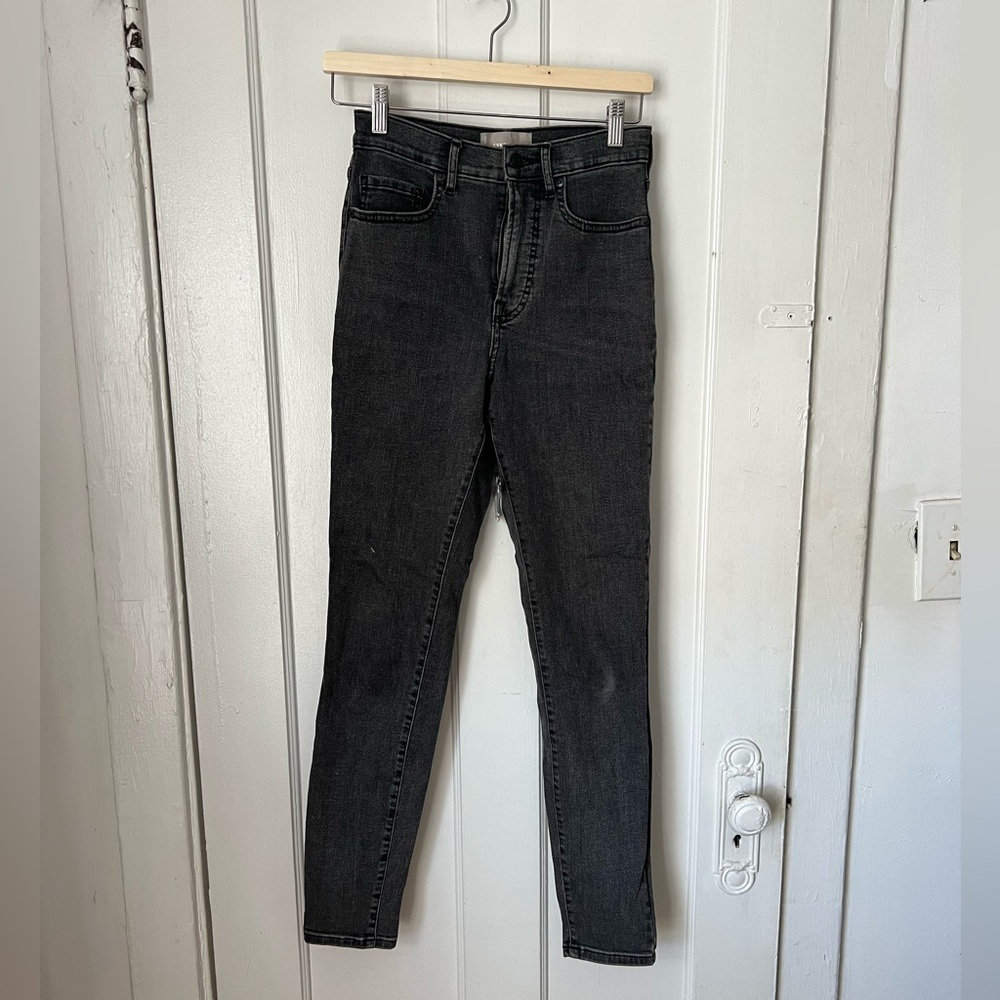 Everlane Black Denim Skinny Jean size 27 Tall